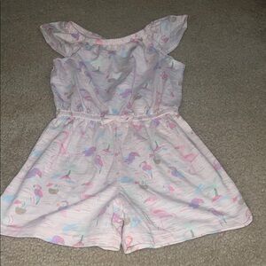 Charming Pastel Flamingo Kids Romper
